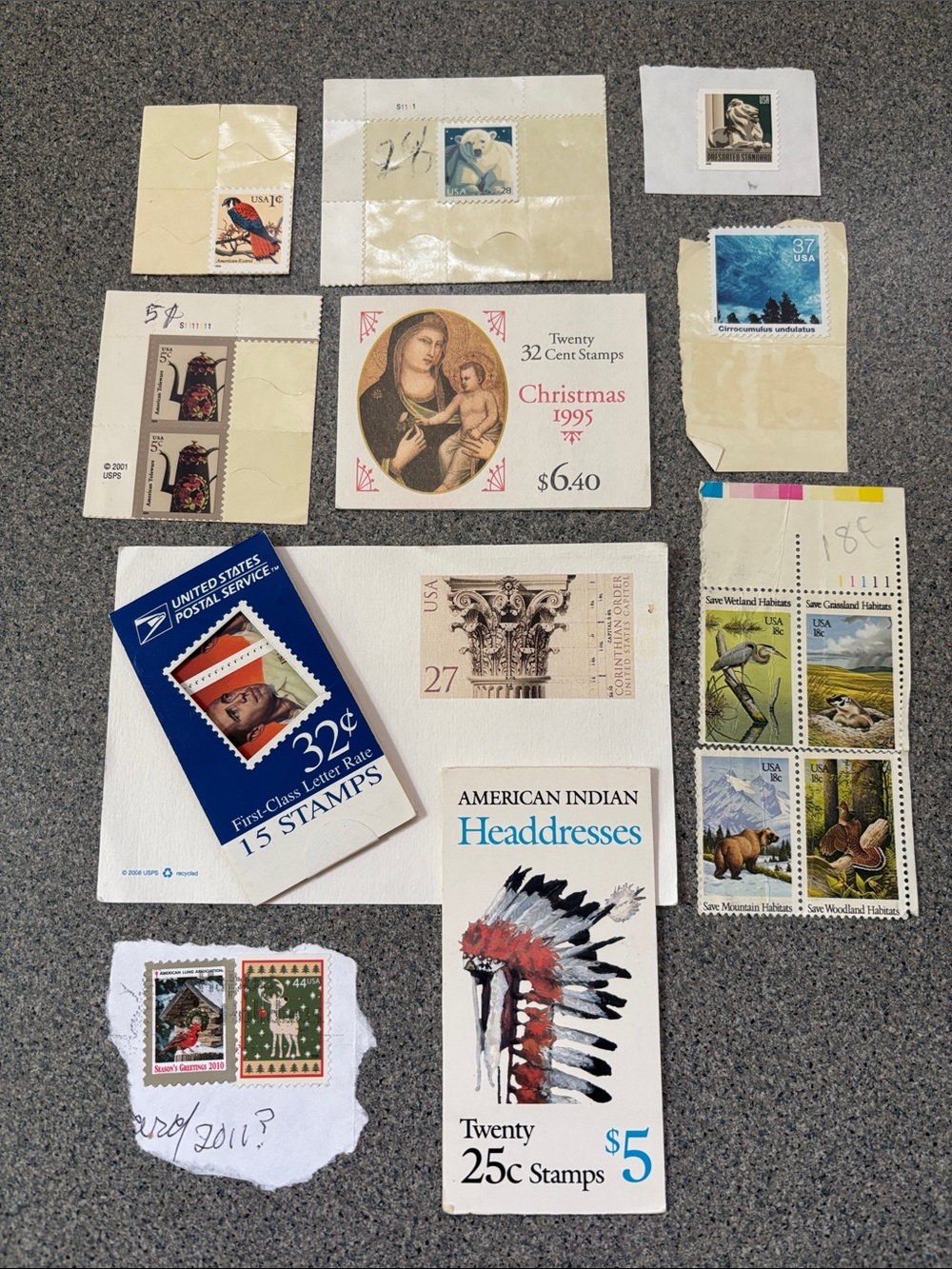 Vintage Unused Postage Stamp Collection